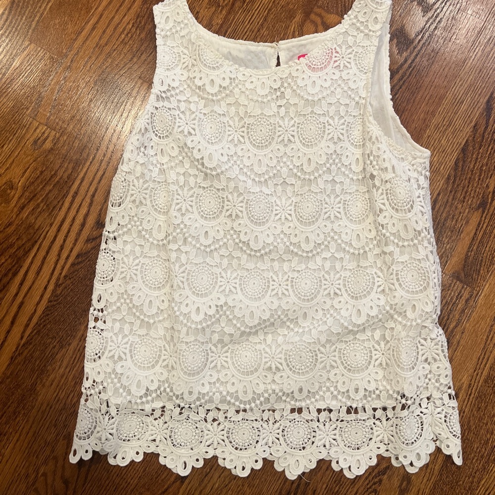 Lilly Pulitzer for Target white eyelet tank. Size Large.